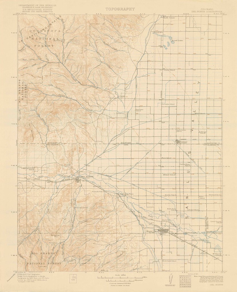 CO Surface Management Status Del Norte Map