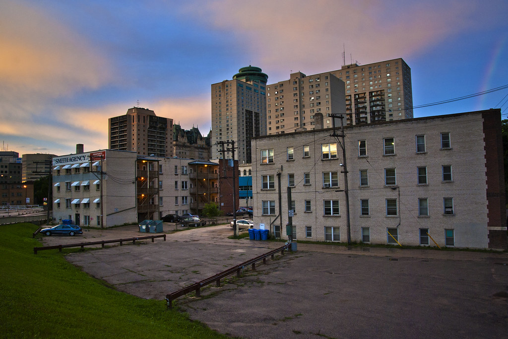 At the Foot of the Donald Bridge Donald Street, Winnipeg, … Flickr