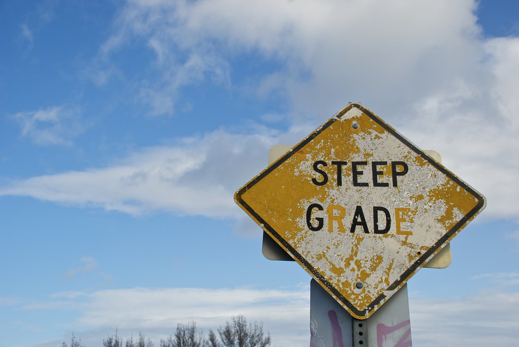 Steep grade sign had better years Thomas Vander Wal Flickr