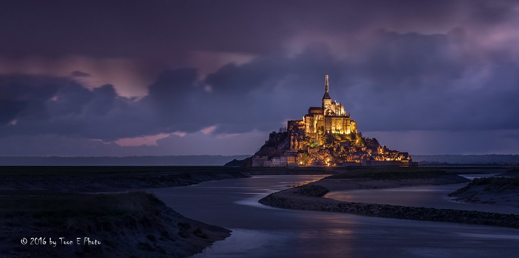 France Mont Saint Michel by night The Mont Saint Michel … Flickr