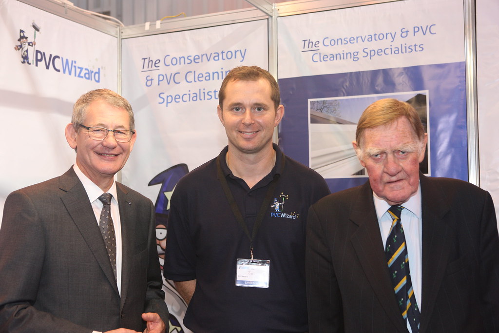 PVC Wizard Sir Bernard Ingram visits the PVC Wizard stand PVCWizard