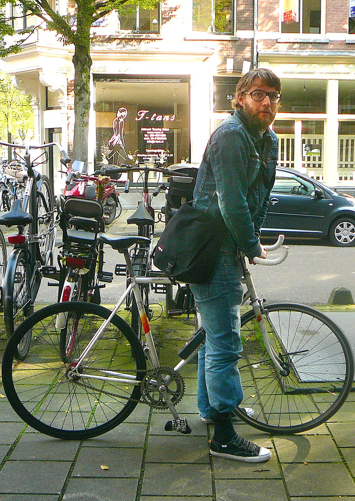 Peugeot fixie (fixed gear, pignon fixe), Amsterdam, Bosboom