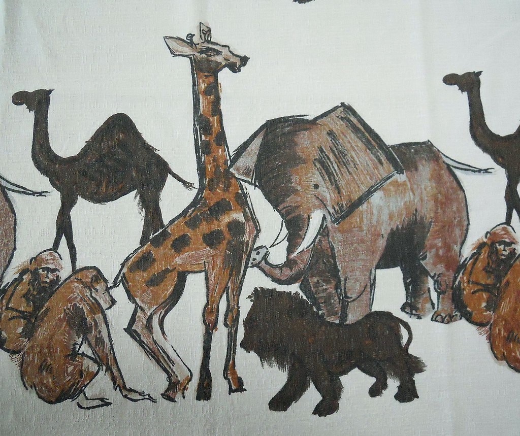 vintage fabric zoo animals I was thrilled to get this! I… Flickr