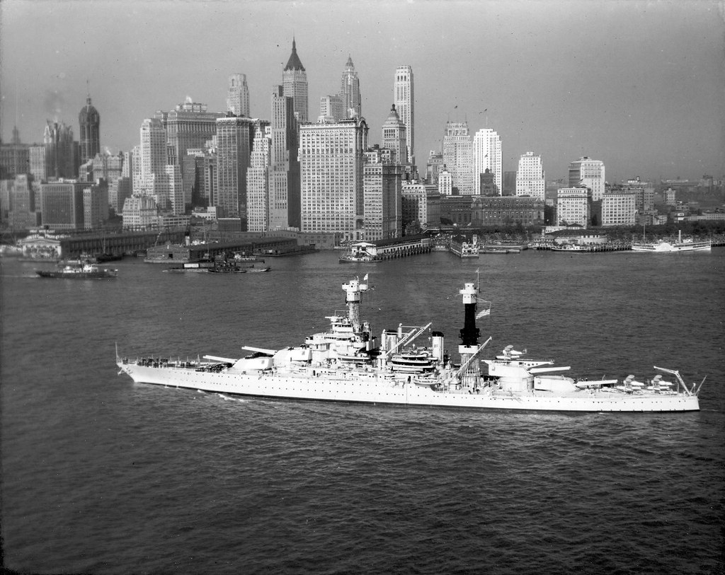 BB48, USS West Virginia passing in review, New York, 31Ma… Flickr