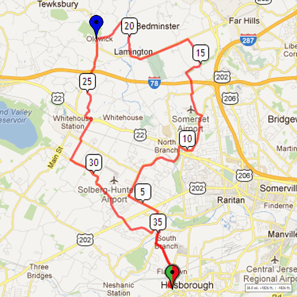 03. Bike Route Map. Somerset Valley YMCA, Hillsborough, NJ… Flickr