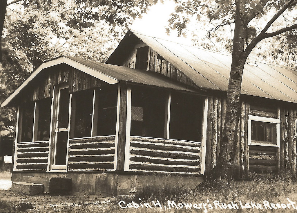 NE Atlanta MI RPPC Summer FUN Mowerys RUSH LAKE Resort Rus… Flickr