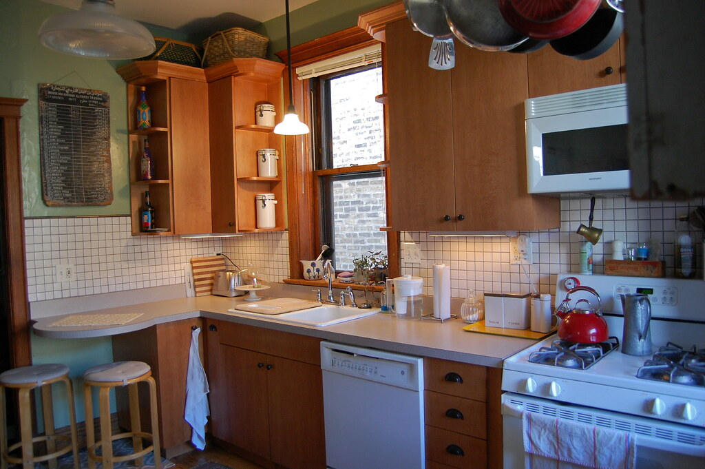 kitchen Mark got the cute little red kettle as a housewarm… Flickr