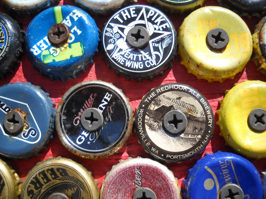 Beer Bottle Cap Mosaic A mosaic of a Capitol Hill fixture … Flickr