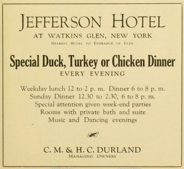 Jefferson Hotel Watkins Glen NY 1922 Lane Genealogy Flickr