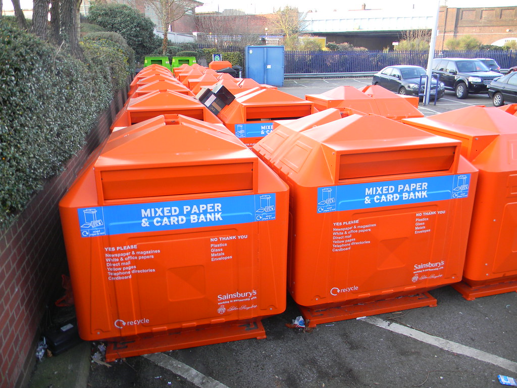 Recycle bins Sainsburys Chiswick High Road London 10th Mar… Flickr