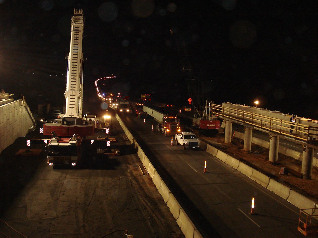 Crews Install Girders on New Belmont Road Bridge over I85… Flickr