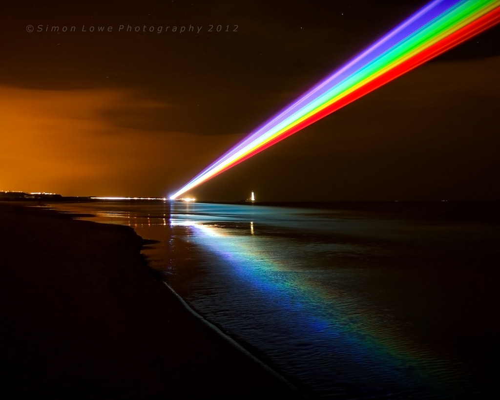 Global Rainbow, High Power Laser Projection of a Giant Rainbow Beam