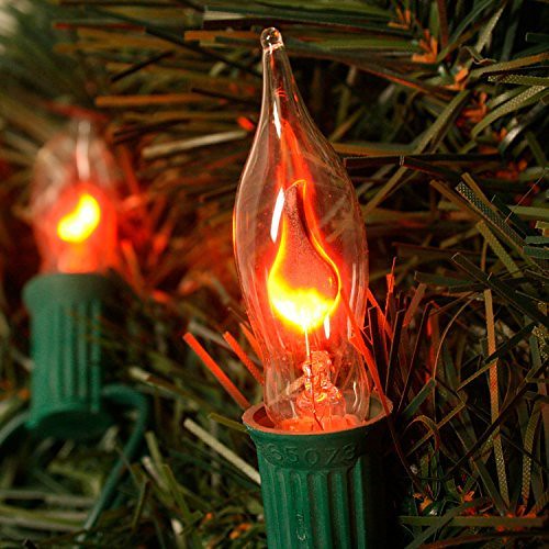 Set of 7 Flickering Flame Plugin String Lights C9 Bulb … Flickr