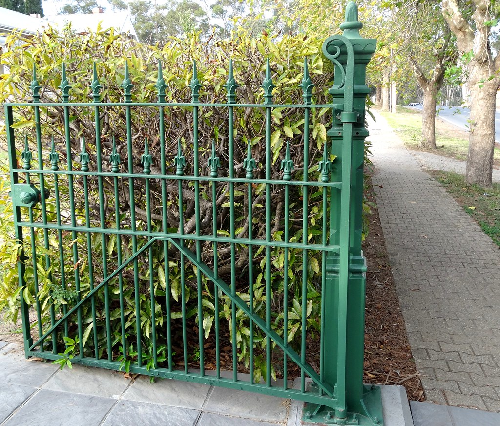 Cast iron gates at Birralee House Belair. Made 1897. Flickr