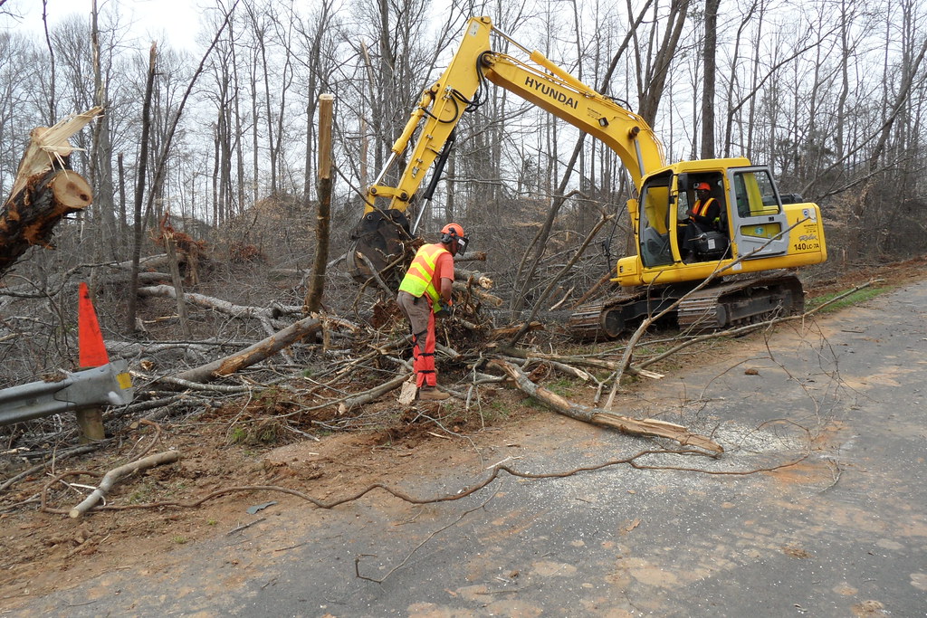 NCDOT crews on the Plaza Road Extension NCDOT crews wear p… Flickr