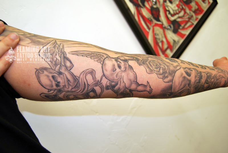 Demon Cherubs Tattoo | Www.facebook.com/Flamingarttattoo/ | Flaming Art Tattoo | Flickr 536_x_800_jpg