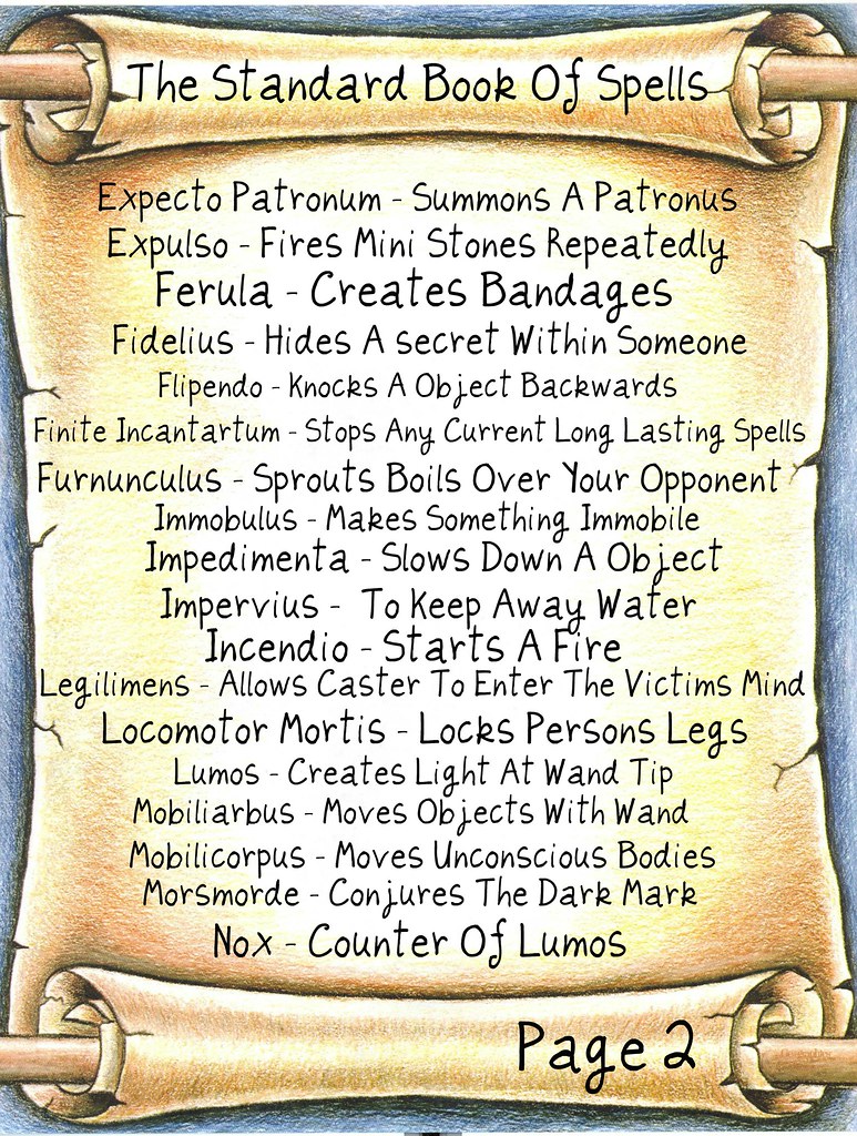 The Standard Book Of Spells Page 2 My mini 'Standard Book… Flickr