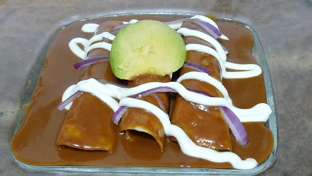 Enchiladas Langosta Salsa Cacahuate & chile arbol restaur… Flickr