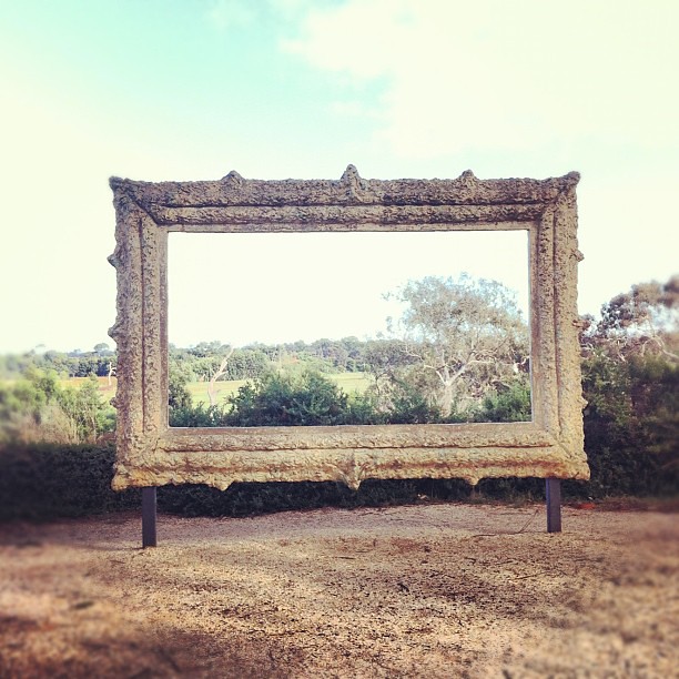 Giant frame. If you look super close you can see giraffes Flickr