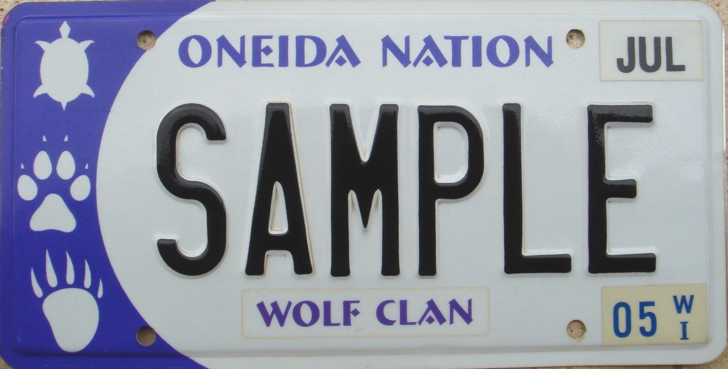 Oneida Nation Wolf Clan Sample License Plate Wisconsin. Tw… Flickr
