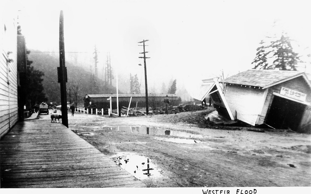 Westfir Oregon Flood of 1945. curtis Irish Flickr
