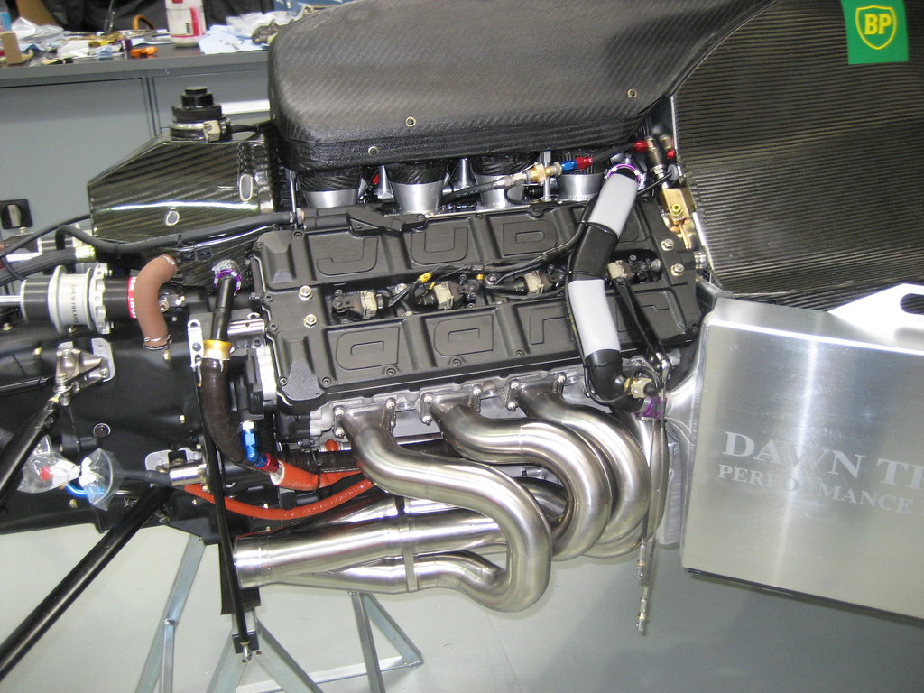 Leyton House prefireup The Judd EV engine installed in th… Flickr