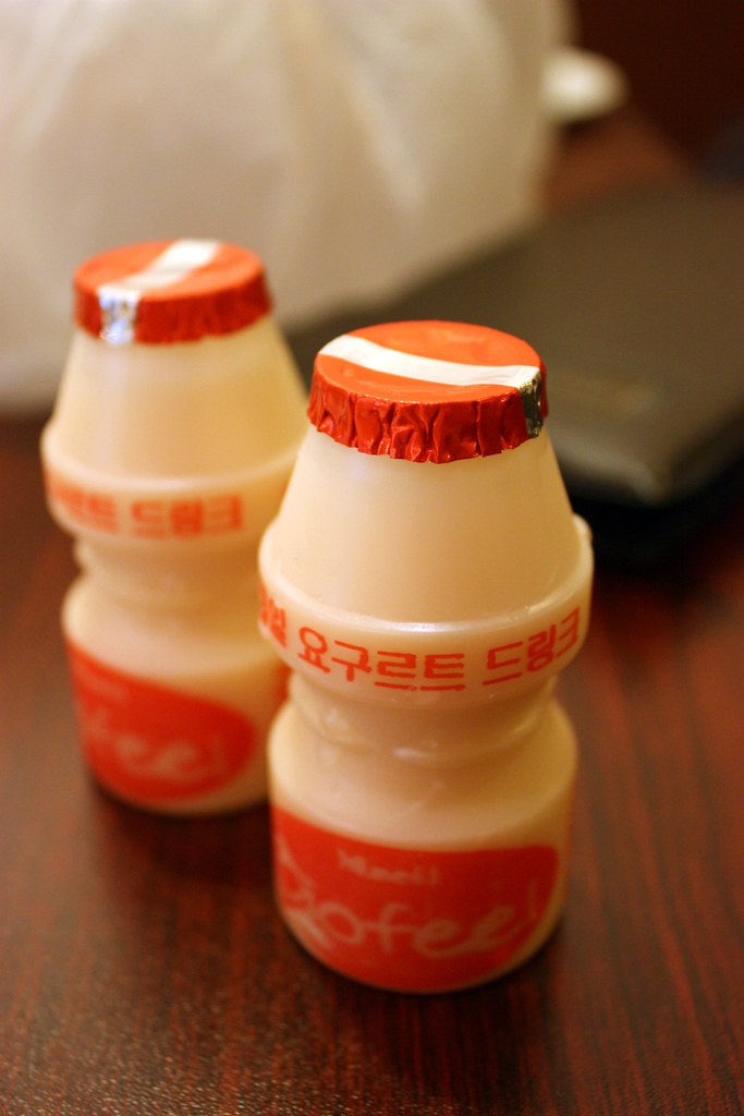 Korean Yogurt Drink Instead of mints or fortune cookies, t… Flickr