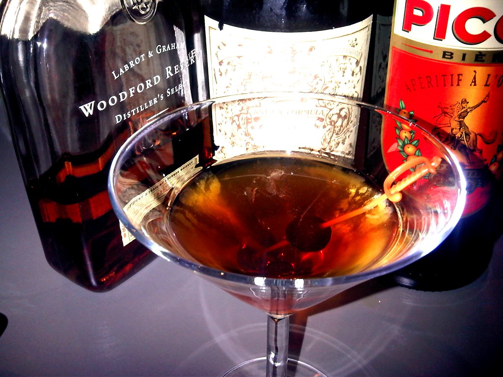 The liberal bourbon, sweet vermouth, picon, orange bitter… Flickr