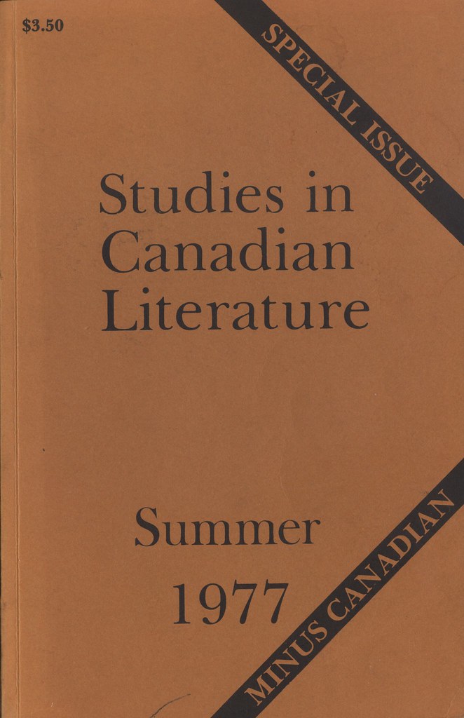 STUDIES IN CANADIAN LITERATURE vol.2 nr.2 MINUS CANADIAN. … Flickr