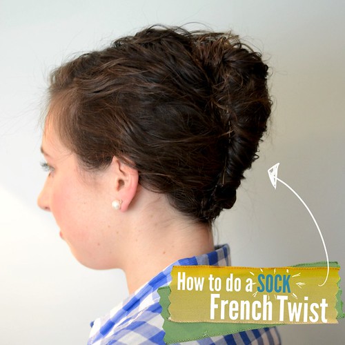 How to do a Sock French Twist See how do to a sock French … Flickr