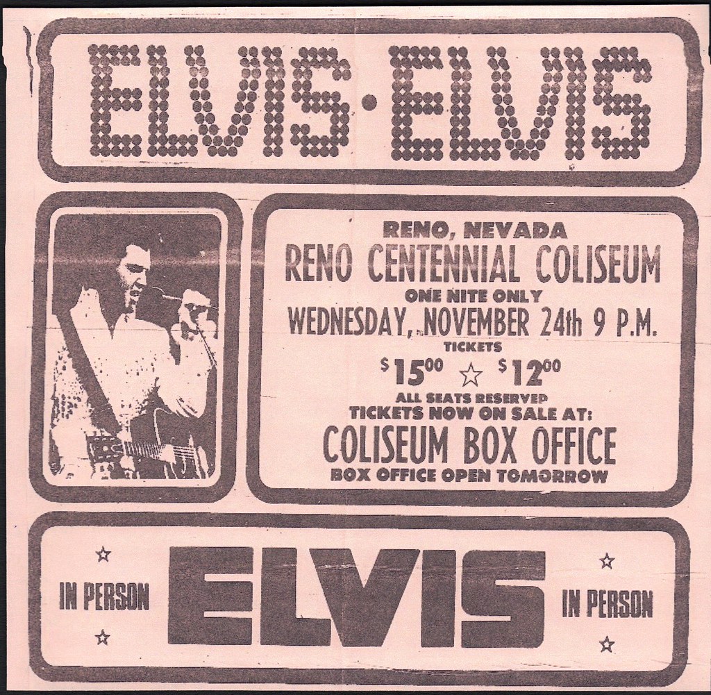 Elvis Presley Newspaper Concert Ad 1976 RENO,NV Wayne Dilger Flickr