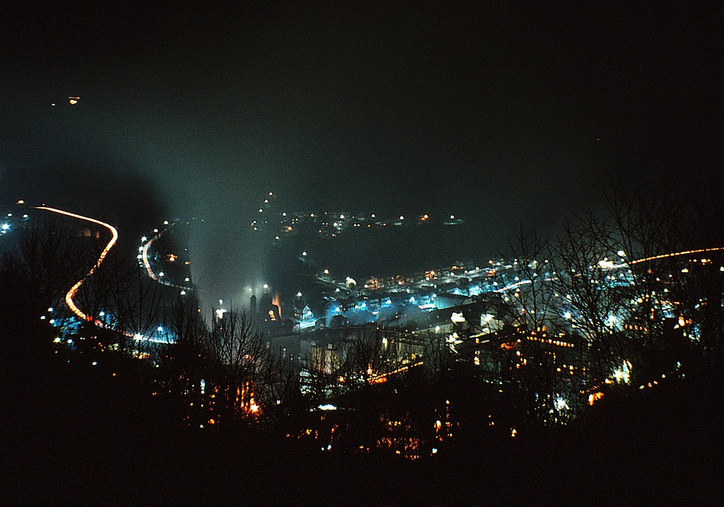 Mill town on the Potomac, 1972 Luke, Maryland on a dark 19… Flickr