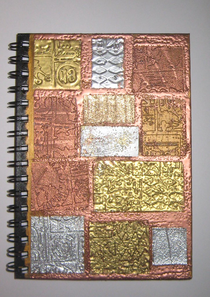 Altered Notebook cover Using WOW embossing powders, acryli… Flickr