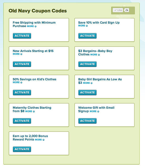 Old Navy Coupon Codes This screenshot from Wantacode shows… Flickr