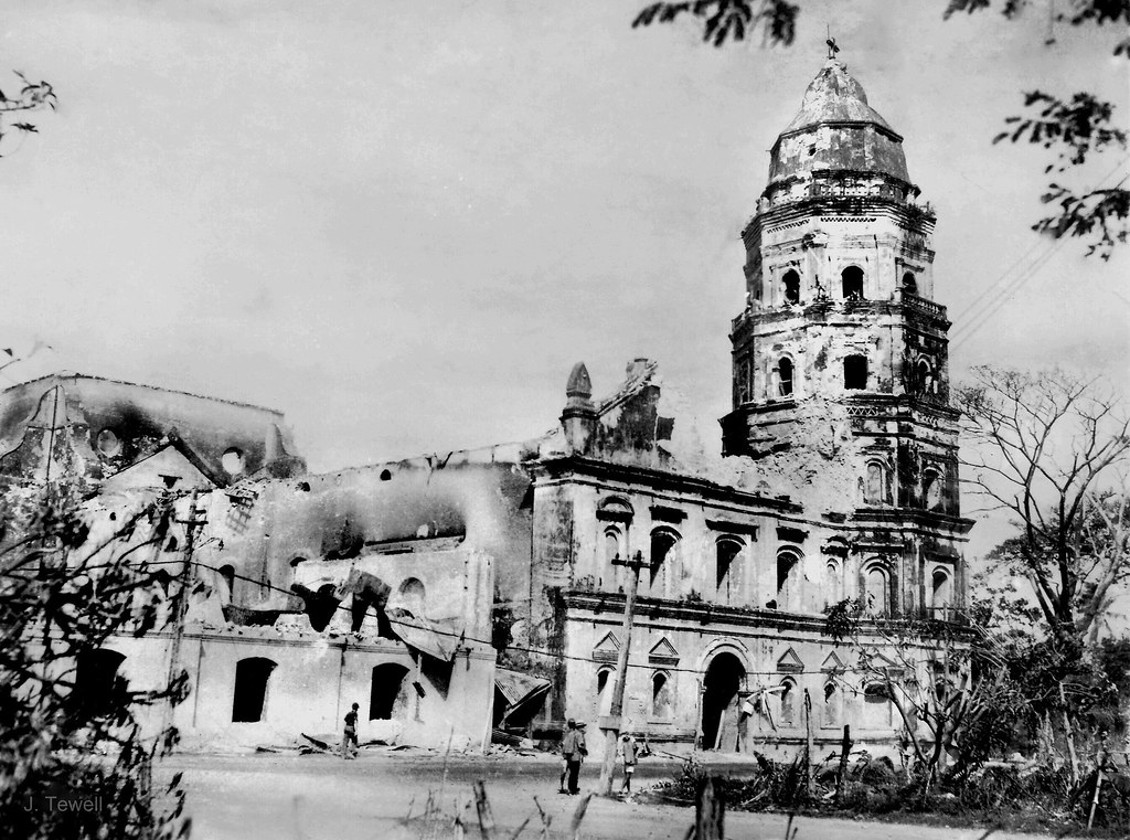 WWII damaged Lingayen Church, Pangasinan, Philippines, c19… Flickr