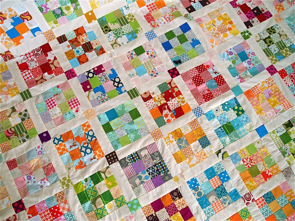 postage stamp quilt detail. after three and a half years o… Flickr