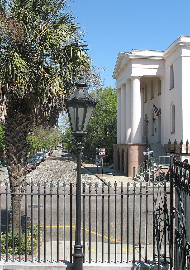 Cobblestoned Chalmers Street seen from across Meeting Stre… Flickr