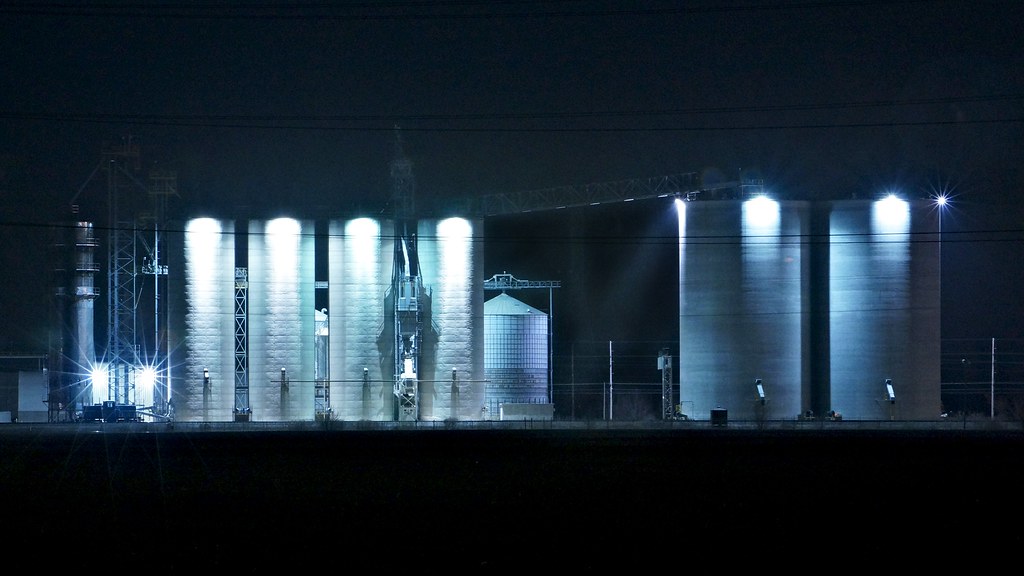 Night elevator This is a grain elevator at New Carlisle. P… Flickr