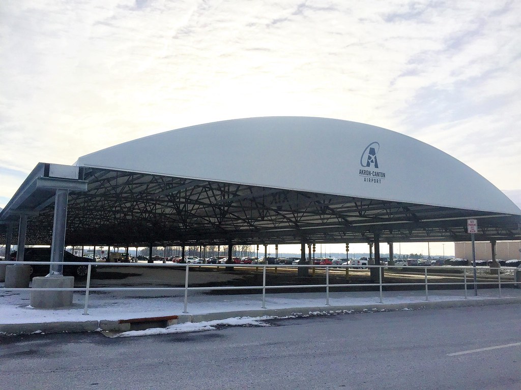 CAK's new covered parking area. Akron Canton Airport Flickr