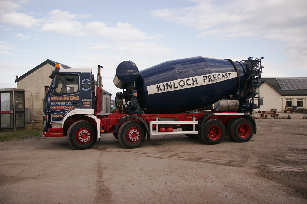 Volvo mixer truck A load of ready mix ready for pouring