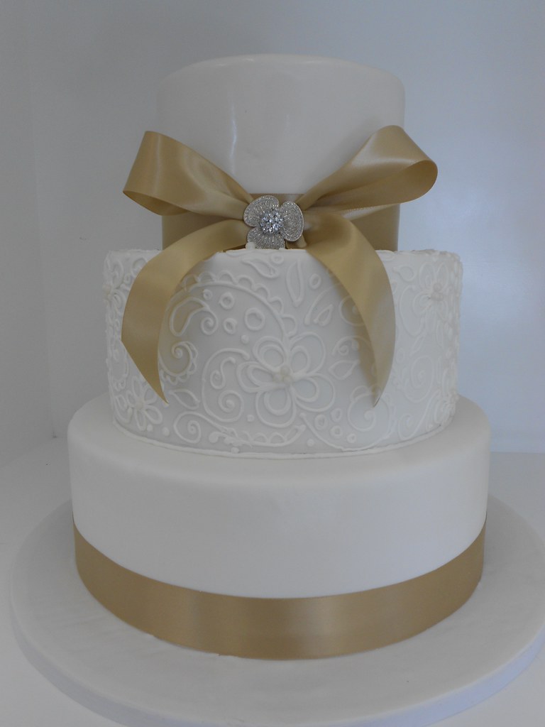 3 Tier Champagne Wedding Cake Buttercream Wedding Cakes York Pa