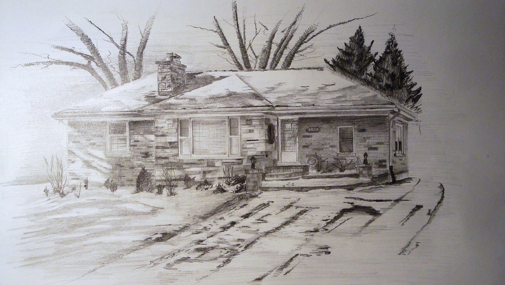Commissioned House Drawing Pencil appx. 16x20 December 201… Flickr