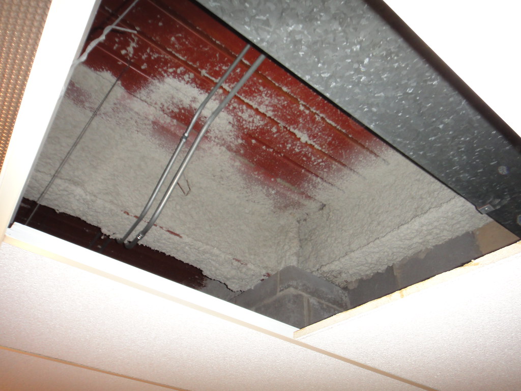 Asbestos Fireproofing Above Suspended Ceiling Asbestorama Flickr