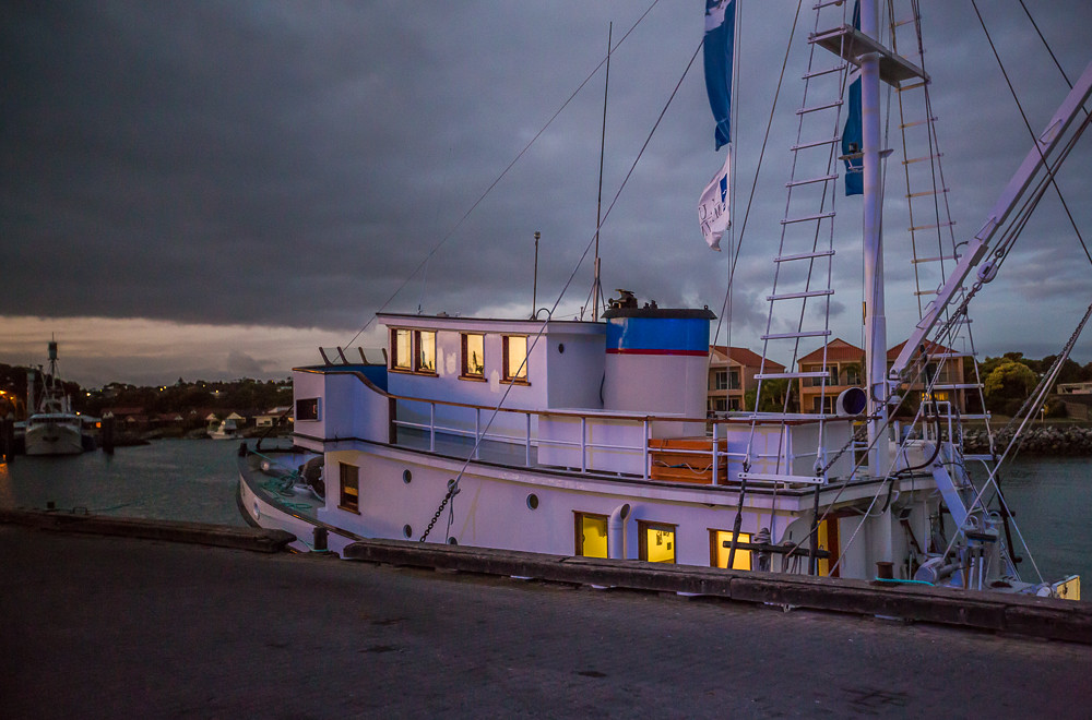 Port Lincoln Wharf Historic Tuna Vessel at Dusk Susie Burgher Flickr