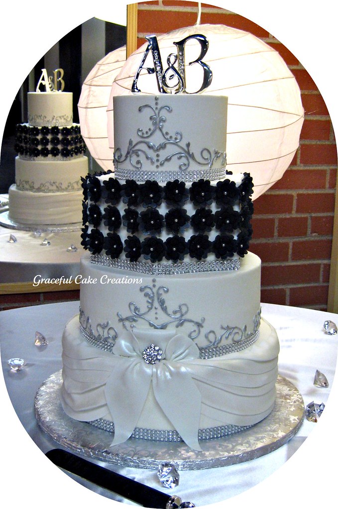Elegant Black and White Wedding Cake Grace Tari Flickr