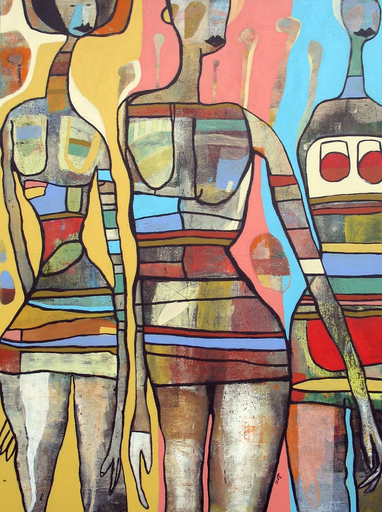  1608 "The "In" Crowd" 48 x 36 , acrylic on canvas. March… Flickr