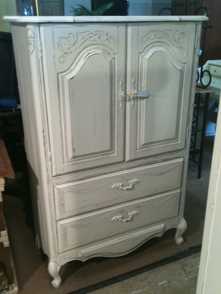 Anitque white French Chest/Armoire re*design Flickr