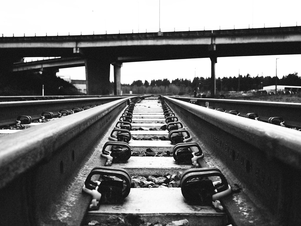 Through the Nalley Valley View of railway tracks and overp… Flickr