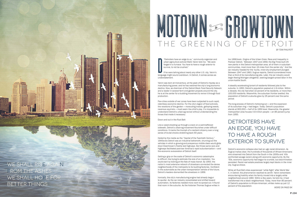 Hour Detroit Spread [class project] Definitely view this o… Flickr