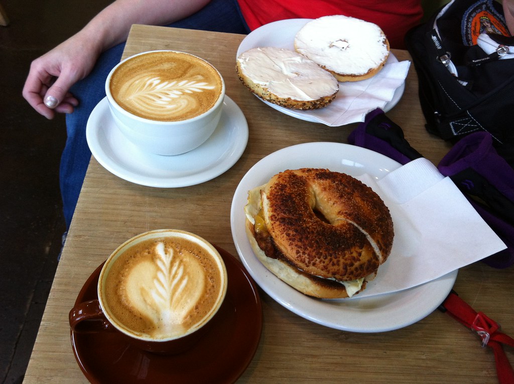 espresso drinks & bagels at Blend Coffee Lounge, coffeeneu… Flickr